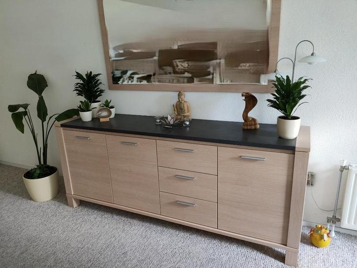 Dressoir + spiegel, tv meubel en bureau, Huis en Inrichting, Kasten | Dressoirs, Zo goed als nieuw, 150 tot 200 cm, 25 tot 50 cm