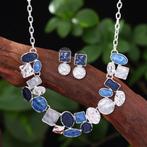 Sieradenset met emaille in blauwtinten 01062Set, Info.adorabeads@gmail.com, Overige materialen, Adorabeads, Blauw