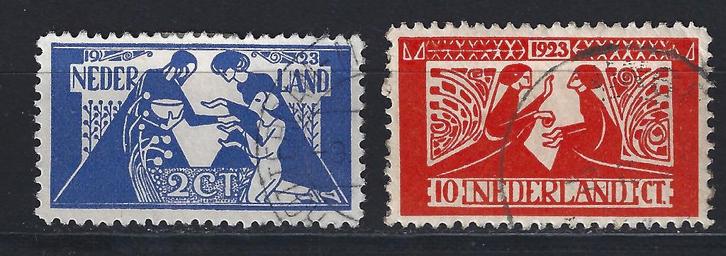 NVPH 134 - 135 geb Tooropzegels 1923 OUD NEDERLAND p/stuk, Postzegels en Munten, Postzegels | Nederland, Gestempeld, T/m 1940