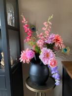 Toetervaas Zwart met Zijden bloemen Set Zijde Cadeau tip, Ophalen of Verzenden, Nieuw