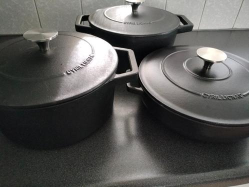 Gietijzeren - braadpan cyril Lignac, Huis en Inrichting, Keuken | Potten en Pannen, Zo goed als nieuw, Koekenpan of Braadpan, Gietijzer