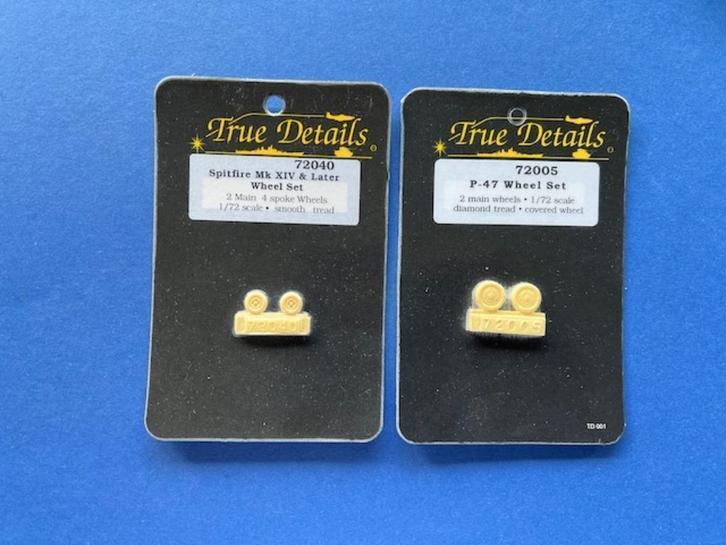 True details RESIN wheel sets 1/72, Hobby en Vrije tijd, Modelbouw | Vliegtuigen en Helikopters, Zo goed als nieuw, 1:72 tot 1:144