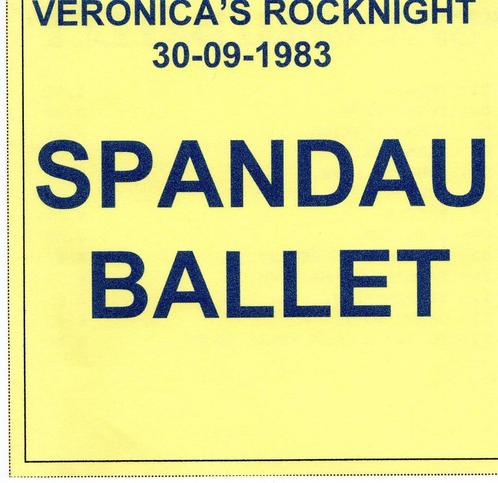 SPANDAU BALLET - VERONICA'S ROCKNIGHT 30-09-1983, Cd's en Dvd's, Cd's | Pop, Zo goed als nieuw, 1980 tot 2000, Ophalen of Verzenden