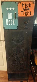 Unieke Kast met Industriële Look, Ophalen, Gebruikt, 50 tot 100 cm, 25 tot 50 cm