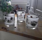Vintage whisky glazen bedrukt met merken - Cerve Italy, Verzamelen, Glas en Borrelglaasjes, Ophalen of Verzenden, Borrel- of Shotglas