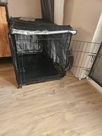 Middel grote bench zwart met cover, Dieren en Toebehoren, Hondenbenches, Ophalen of Verzenden, Zo goed als nieuw