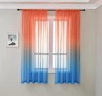 Oranje Blauwe Gordijnen / Gordijn Inbetween Vitrage, Verzenden, Nieuw