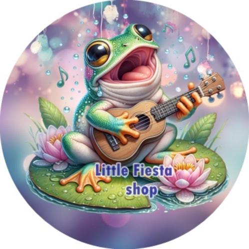 LF4643 icing frosting kikker 20cm eetbare taart plaat print, Hobby en Vrije tijd, Taarten en Cupcakes maken, Nieuw, Versiering