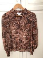 Cotton Club blouse bruin met gouddraad maat XS, Kleding | Dames, Blouses en Tunieken, Bruin, Ophalen of Verzenden, Zo goed als nieuw