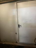 Garagedeur met loopdeur, Doe-het-zelf en Verbouw, Deuren en Horren, Ophalen, Gebruikt, Garagedeur, Metaal