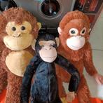 3 jungle apen aap knuffel waarvan 2 ikea, Kinderen en Baby's, Speelgoed | Knuffels en Pluche, Ophalen of Verzenden, Zo goed als nieuw