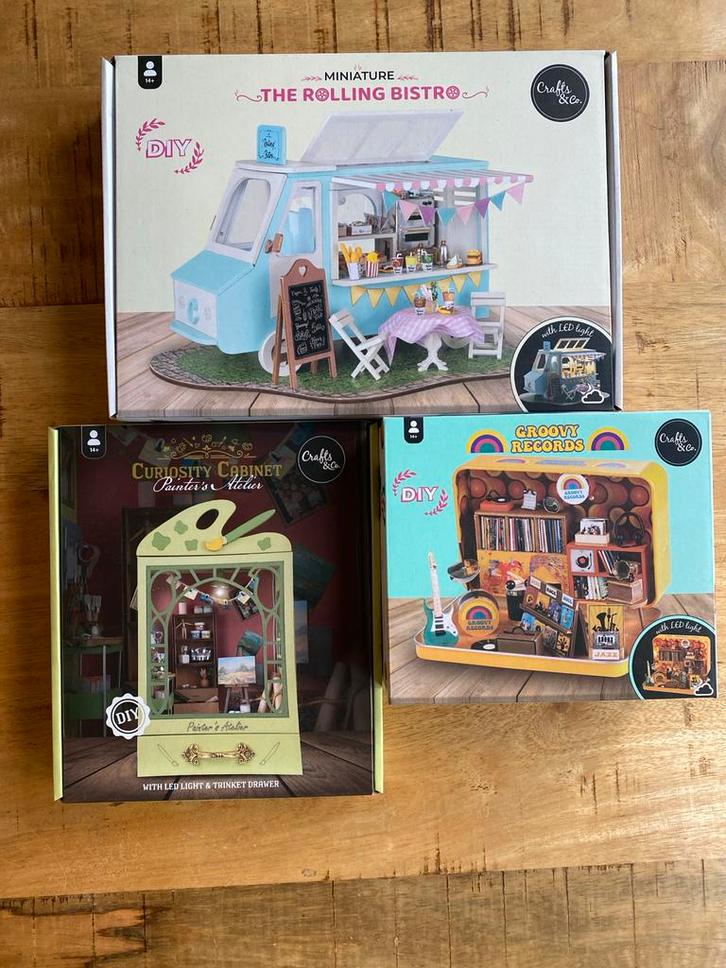 3x DIY Miniatuur Crafts&Co Nieuw in Doos, Hobby en Vrije tijd, Knutselen, Nieuw, Overige typen, Ophalen of Verzenden