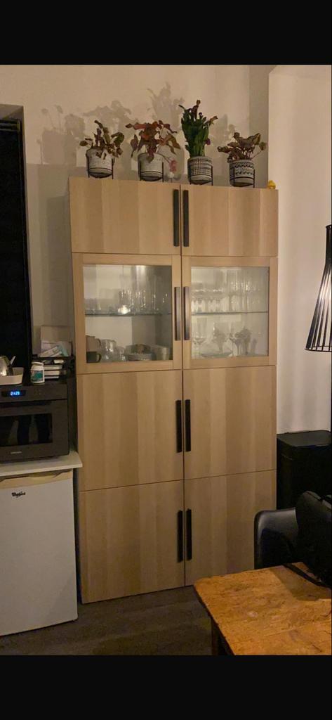 IKEA Besta Kast - 3 Delen, Huis en Inrichting, Kasten | Buffetkasten, Gebruikt, 150 tot 200 cm, 100 tot 150 cm, 25 tot 50 cm, Met deur(en)