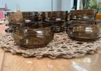 11 x Vintage Soepkommen Arcoroc France rookglas jaren 70, Ophalen of Verzenden