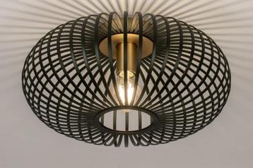 plafondlamp zwart tafel bed keuken lamp messing goud 39cm beschikbaar voor biedingen