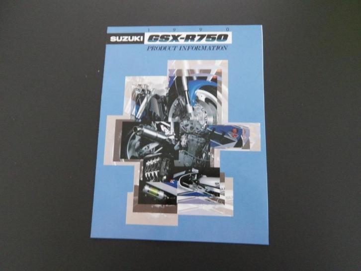 Product info folder Suzuki GSX-R750 1990, Motoren, Handleidingen en Instructieboekjes, Suzuki, Verzenden