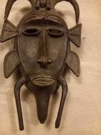 Antiek bronzen kpelie senufo ivoorkust masker, Antiek en Kunst, Ophalen of Verzenden