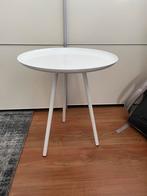 Bijzettafeltje wit metaal 40 cm doorsnede, Minder dan 45 cm, Minder dan 55 cm, Metaal of Aluminium, Rond