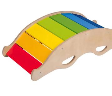 Balanswip 2 in 1 glijbaan regenboogkleuren  beschikbaar voor biedingen