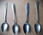 4 antieke Theelepels~Silvello~Alpacca~EPNS~Lepels, Ophalen of Verzenden