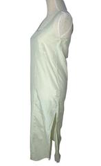 Cos zijde-mix jurk, groen-blauw/beige, Mt. XS, COS ., Overige kleuren, Verzenden, Zo goed als nieuw