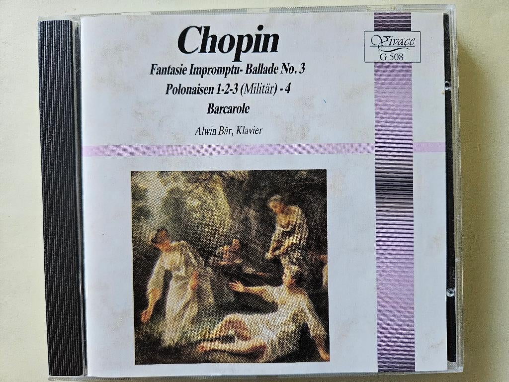 Chopin - Polonaisen 1 - 4 Barcarole Impromptu bal. Alwin Bär, Ophalen of Verzenden, Romantiek, Zo goed als nieuw, Kamermuziek