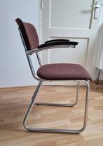 Fana Metaal Schuitema fifties design retro eetkamerstoel, Huis en Inrichting, Stoelen, Ophalen, Bruin, Zo goed als nieuw, Metaal
