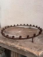 Sobere landelijke kaarsenring ring v kaarsjes kerst tafel, Ophalen of Verzenden, Zo goed als nieuw