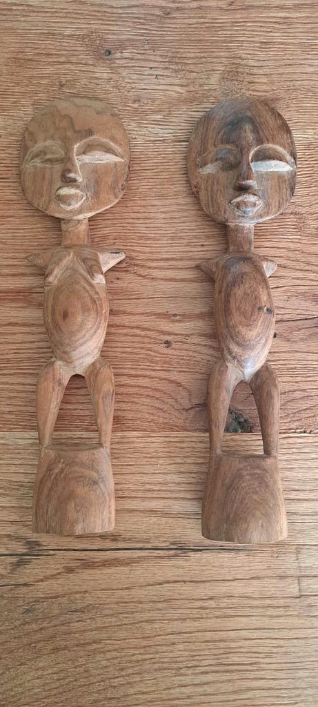 Houten Beelden Set, Antiek en Kunst, Kunst | Beelden en Houtsnijwerken, Ophalen of Verzenden