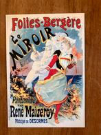 Vintage Folies-Bergère affiche ansichtkaart, Ophalen of Verzenden, 1980 tot heden, Ongelopen, Sterren en Beroemdheden