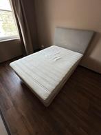 Boxspring Dunvik grijs en topper tussoy, Huis en Inrichting, Ophalen, Gebruikt, 140 cm, Twijfelaar