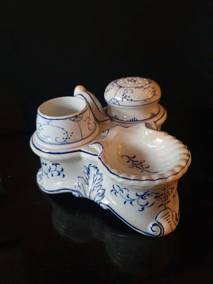 Blue Saks Villeroy & Boch Dresden peper zout mosterd, Antiek en Kunst, Antiek | Keramiek en Aardewerk, Ophalen of Verzenden