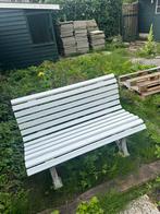 Wit tuinbankje, Tuin en Terras, Tuinbanken, Ophalen, Zo goed als nieuw, Hout