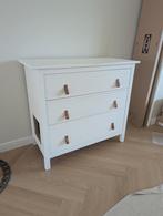 Hemnes Ikea ladekast commode leren greepjes (opknapper), Huis en Inrichting, Ophalen, Zo goed als nieuw, 3 of 4 laden, Minder dan 100 cm