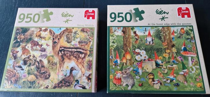 2 Rien Poortvliet Puzzels - Jumbo 950 Stukjes, Hobby en Vrije tijd, Denksport en Puzzels, Zo goed als nieuw, Legpuzzel, 500 t/m 1500 stukjes