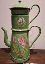 Oude emaille Franse koffiepot ( cafetière ), Antiek en Kunst, Antiek | Emaille, Ophalen of Verzenden
