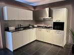 HOEKKOEKEN MET MIELE APPARATUUR EN GRANIET WERKBLAD!, Huis en Inrichting, Keuken | Complete keukens, Ophalen, Wit, Hoekkeuken