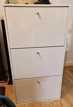 Witte schoenenkast met 3 vakken, Huis en Inrichting, Ophalen, Zo goed als nieuw, Modern