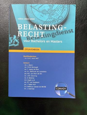 Belastingrecht voor bachelors en masters 2024/2025 opgaven beschikbaar voor biedingen