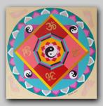 Mandala met Boeddhistische symbolen, Ophalen, 50 tot 75 cm, Nieuw, Schilderij
