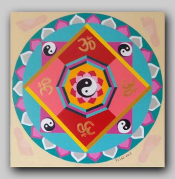 Mandala met Boeddhistische symbolen  beschikbaar voor biedingen