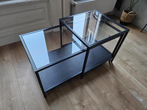 Ikea  VITTSJÖ Bijzettafel / salontafel 90x50 cm, Huis en Inrichting, Tafels | Salontafels, Zo goed als nieuw, Minder dan 50 cm