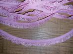 4 meter elastisch roze kant / band, Hobby en Vrije tijd, Naaien en Fournituren, ., Nieuw, Kant, Ophalen of Verzenden