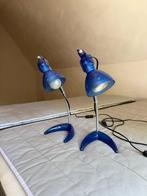 bedlampjes Ikea design jaren 80 blauw of wit, Huis en Inrichting, Lampen | Tafellampen, Ophalen, Gebruikt, Design modern jaren 80/90