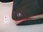 K302: CASEMAN canvas laptoptas groen met beige, 17 inch of meer, Ophalen of Verzenden, Zo goed als nieuw