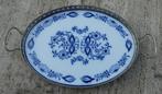 Zwiebel Muster Dienblad fraai bewerkte Handgrepen en rand, Antiek en Kunst, Ophalen of Verzenden