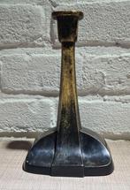 Zeldzame bronzen Amsterdamse school kandelaar, Ophalen of Verzenden, Koper of Brons