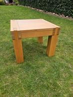 Massief blank eiken bijzettafel. Goede staat., Huis en Inrichting, Tafels | Bijzettafels, Ophalen, Minder dan 55 cm, Vierkant