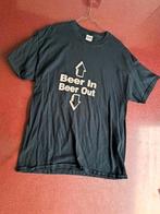 fun shirt, beer in beer out., Ophalen of Verzenden, Zo goed als nieuw, Maat 48/50 (M), Zwart