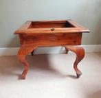 Barok teakhouten bijzettafel met klep., Antiek en Kunst, Antiek | Meubels | Tafels, Ophalen of Verzenden